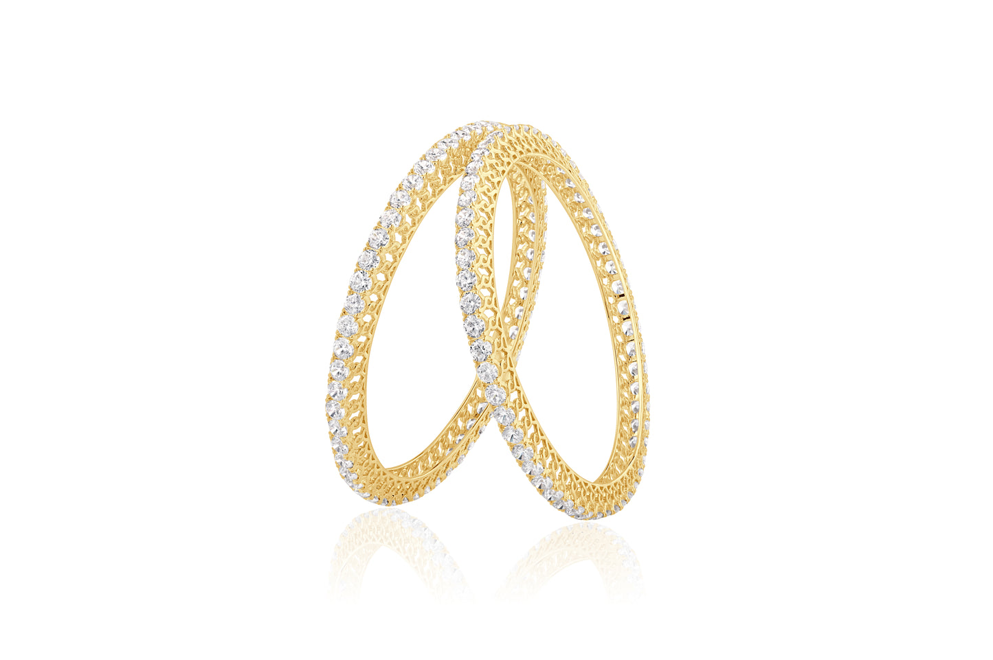 Nitya Classic Bangles 0.15 Ct. Diamonds 