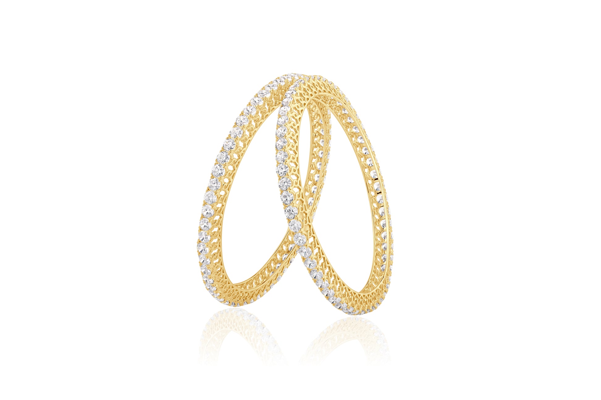 Nitya Classic Bangles 0.10 Ct. Diamonds 