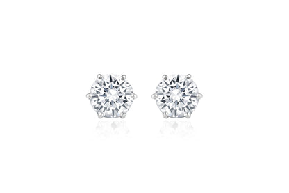 3 ct Classic Round Solitaire Studs