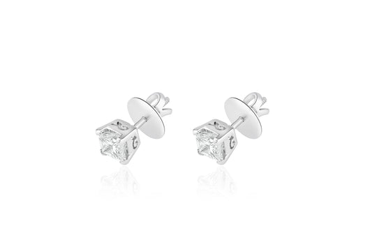 3 Ct CLASSIC PRINCESS SOLITAIRE STUDS